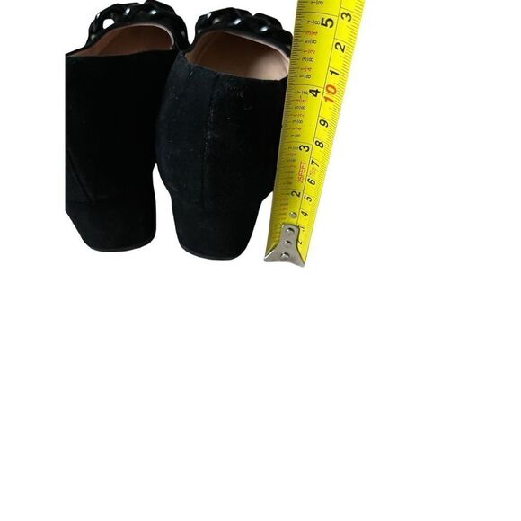 Kate Spade Kacey Black Suede Block Heels 7.5 B Pumps Slip On - Picture 5 of 10